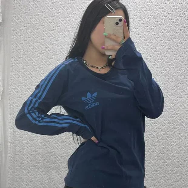 아디다스 스타디움 오리지널 블루 삼선 롱슬리브 100 C06890