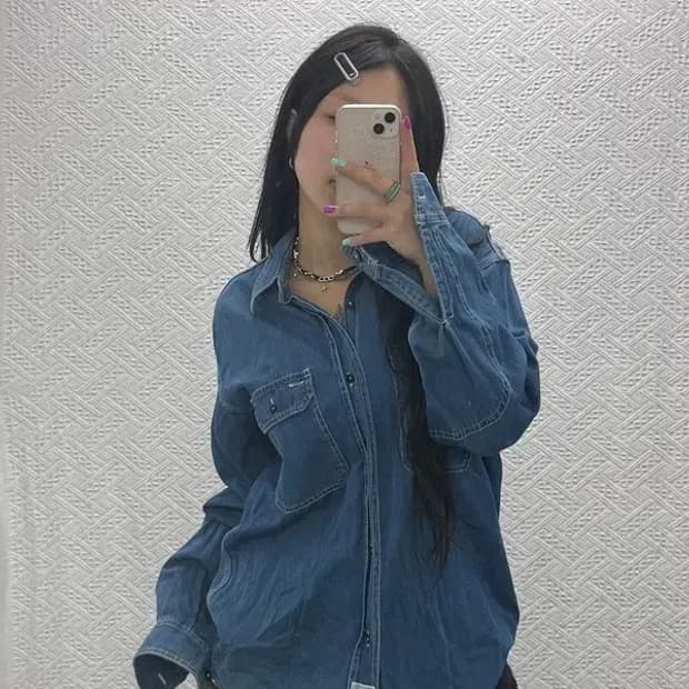 디젤 90s 올드스쿨 빈티지 트러커 데님 셔츠 M C06892