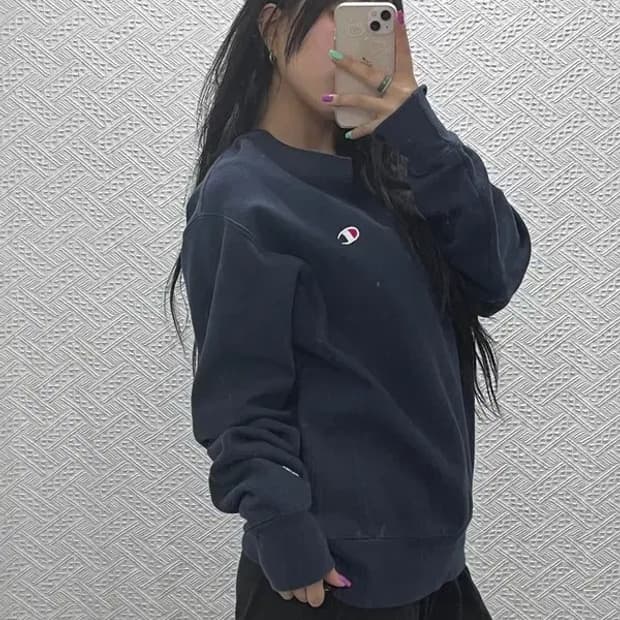 챔피언 리버스위브 베이직 모던 맨투맨 스웻셔츠 M C06897