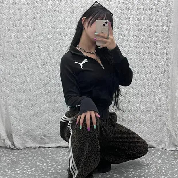 푸마 올드스쿨 Y2K 민트 배색 져지 집업 M C06927