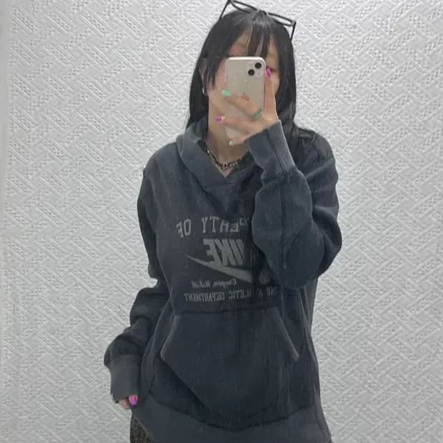 나이키 올드스쿨 빈티지 와플 후드티 L C06942