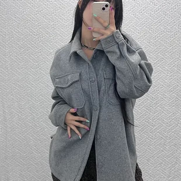 자라 베이직 트러커 모직 셔츠 자켓 XL C06922