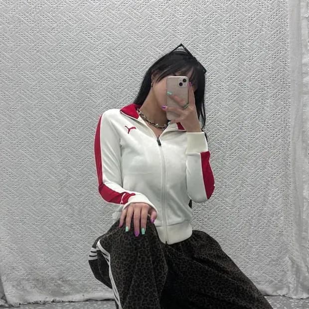 푸마 레트로 Y2K 사이드라인 트랙탑 집업 져지 S C06928