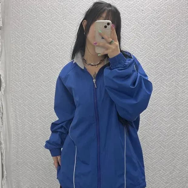 리복 올드스쿨 오버핏 바람막이 자켓 110 C06963