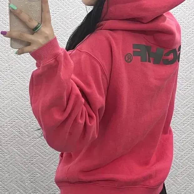 미스치프 오버핏 백로고 후드티 L C06962