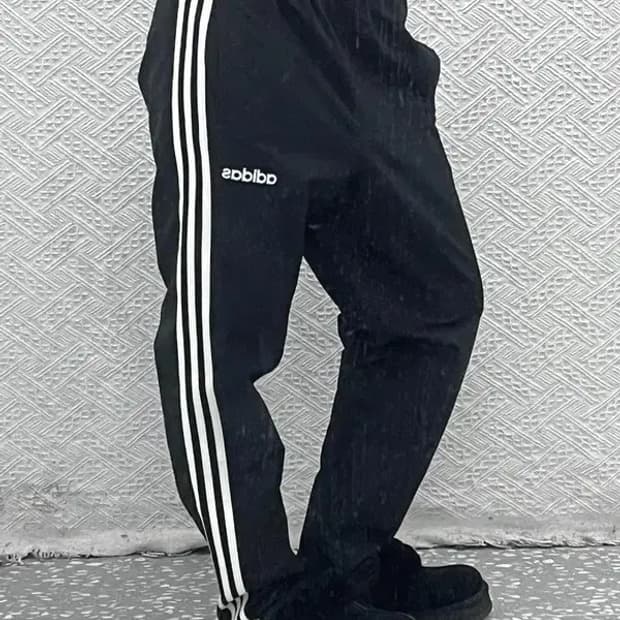 아디다스 스펠아웃 검흰 트랙탑 츄리닝바지 L C06993