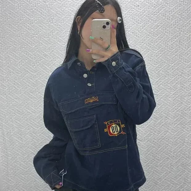 로맨틱크라운 올드스쿨 키치 패치 코튼 아노락 M C07017