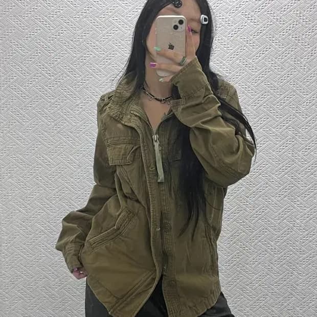 아베크롬비 밀리터리 멀티 포켓 야상 자켓 S C07005