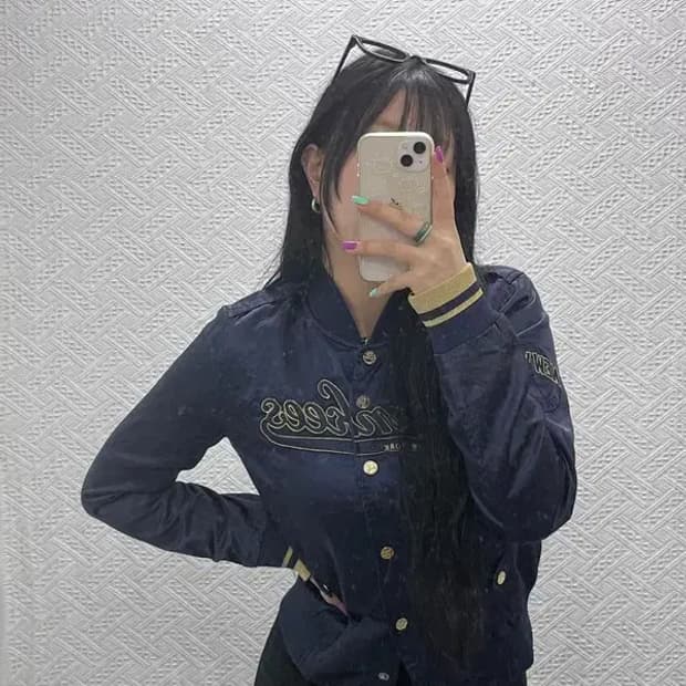 MLB 뉴욕 양키스 올드스쿨 새틴 바시티 자켓 90 C07039