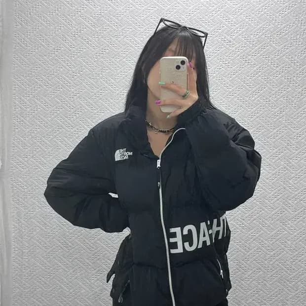 노스페이스 화이트라벨 알칸티볼 빅 레터링 패딩 M C07051