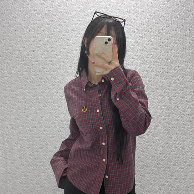 아베크롬비 컨트리 홀리데이 체크 셔츠 S C07062