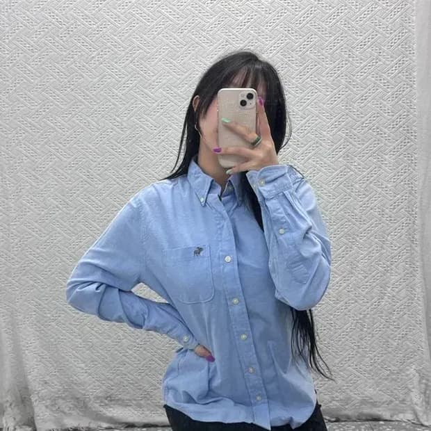 아베크롬비 캐주얼 컨트리 파스텔 블루 셔츠 S C07091