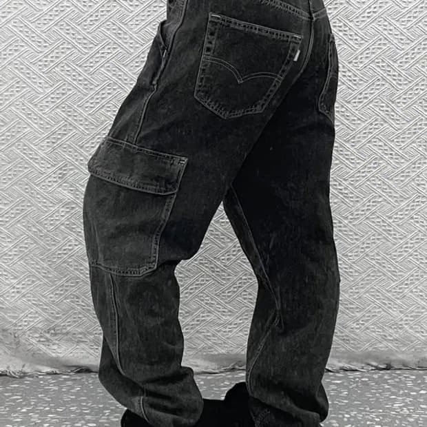 리바이스 실버탭 스트릿 힙합 카고 데님팬츠 32인치 C07105