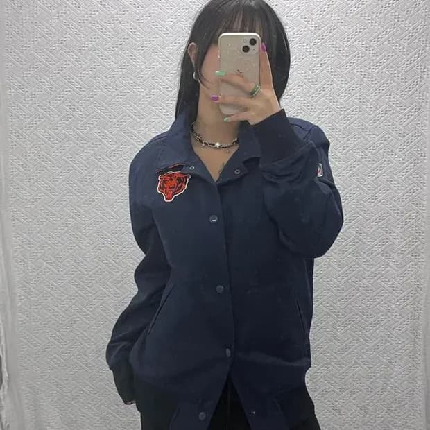 뉴에라 시카고 베어스 바시티 봄버 자켓 M C07093