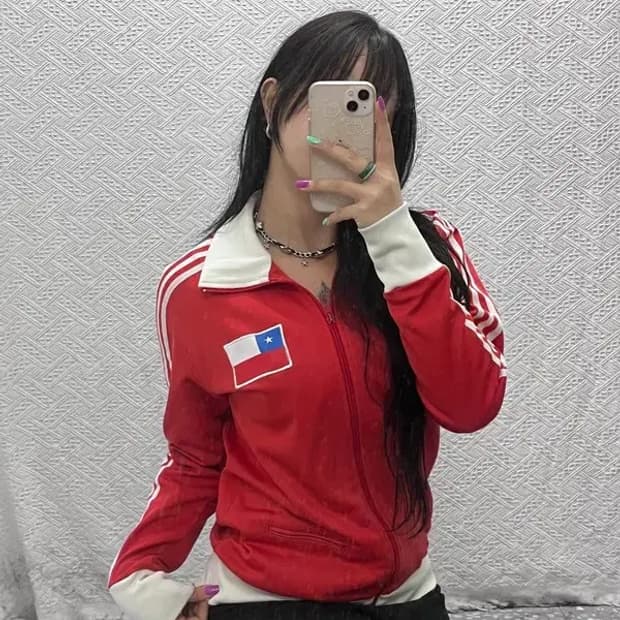 아디다스 칠레 유니폼 트랙탑 져지 집업 M C07083