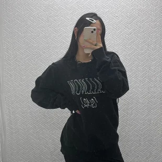 디스이즈네버댓 스트릿 펑크로고 기모 맨투맨 L C07121