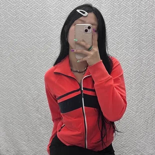 아디다스 희귀 레트로 더블컬러로고 벨벳 집업 M C07136