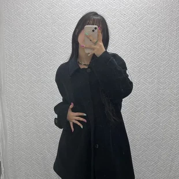 입생로랑 베이직 시크 모던룩 미디 울 코트 100 C07213