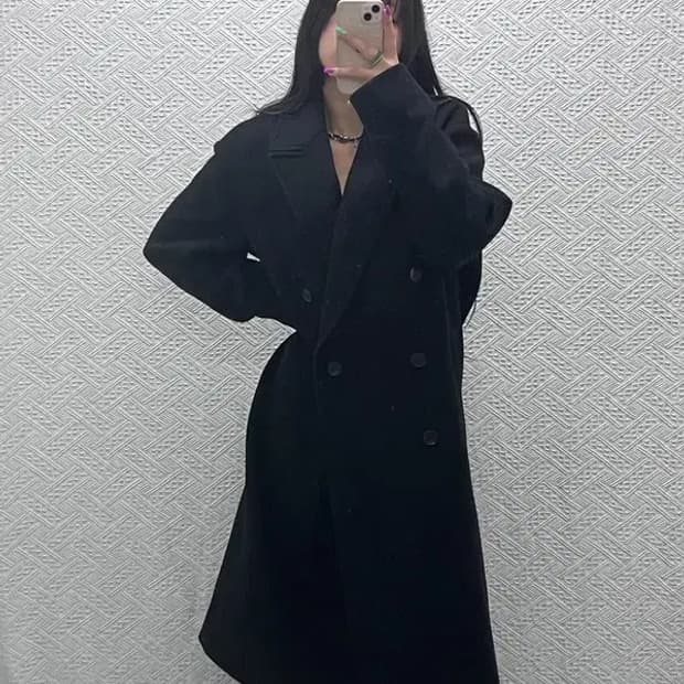 쿠어 모던시크 울 캐시미어 롱 맥코트 M C07216