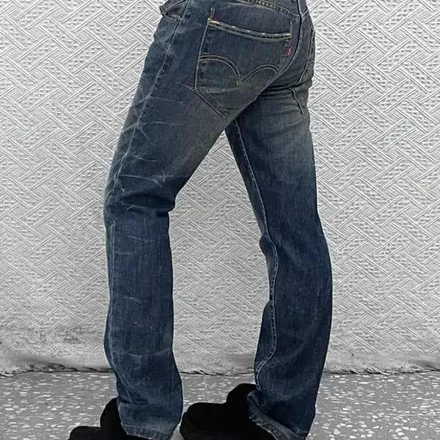 리바이스 568 빈티지 스트릿 크랙워싱 데님팬츠 32인치 C07237