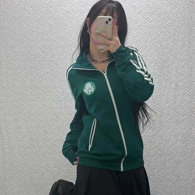 아디다스 올드스쿨 팔메이라스 딥그린 트랙탑 져지 집업 95 C07238