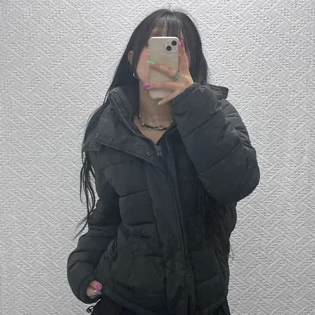 아베크롬비 올드스쿨 빈티지 암패치 캠쉘 패딩 100 C07250