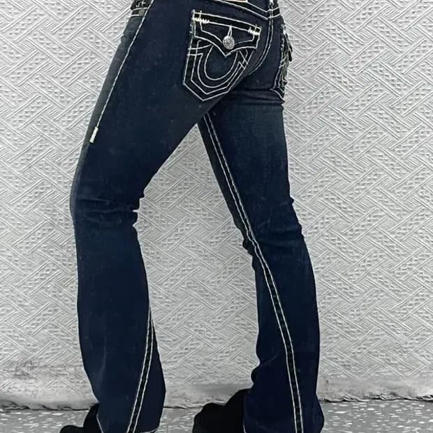 트루릴리전 조이슈퍼티 빈티지 크로스절개 데님팬츠 25 C07267