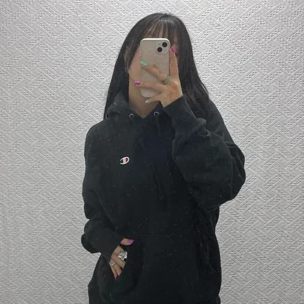 챔피언 리버스위브 올드스쿨 패치로고 약기모 후드티 L C07280