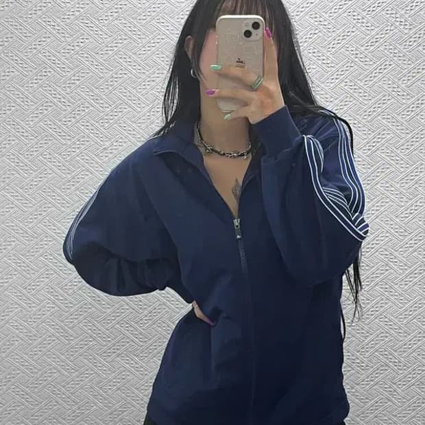 아디다스 재팬 올드스쿨 오버핏 트랙탑 져지 집업 S C07305