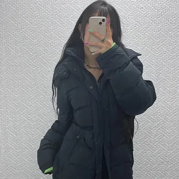 아베크롬비 Y2K 푸퍼 패딩 점퍼 L C07332