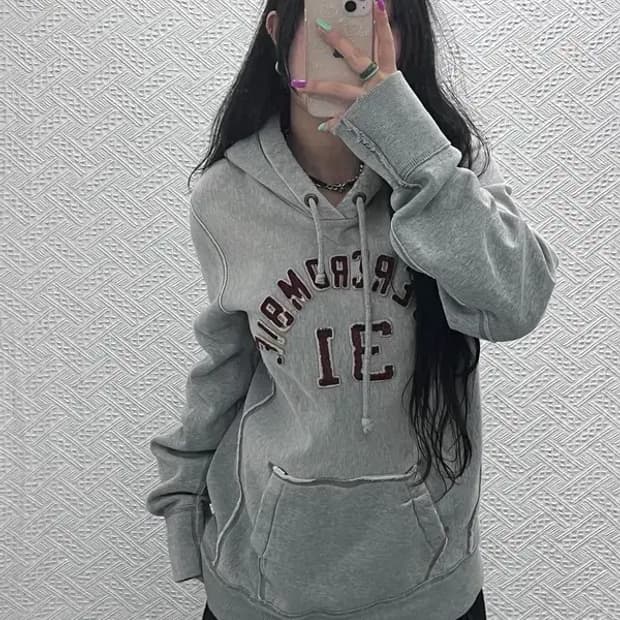 아베크롬비 Y2K 빈티지 오버핏 약기모 후드티 M C07327