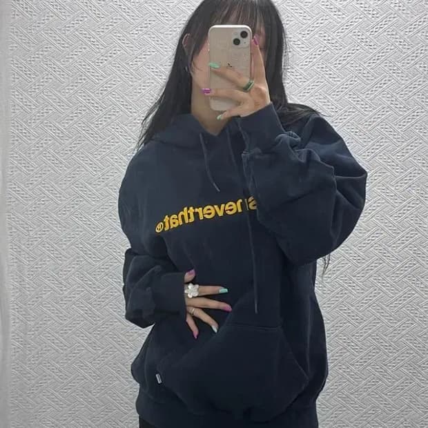 디스이즈네버댓 올드스쿨 레트로 빅로고 약기모 후드티 XL C07383