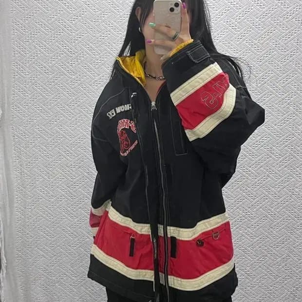 재팬 빈티지 올드스쿨 키치 스트릿 스노우 자켓 110 C07388