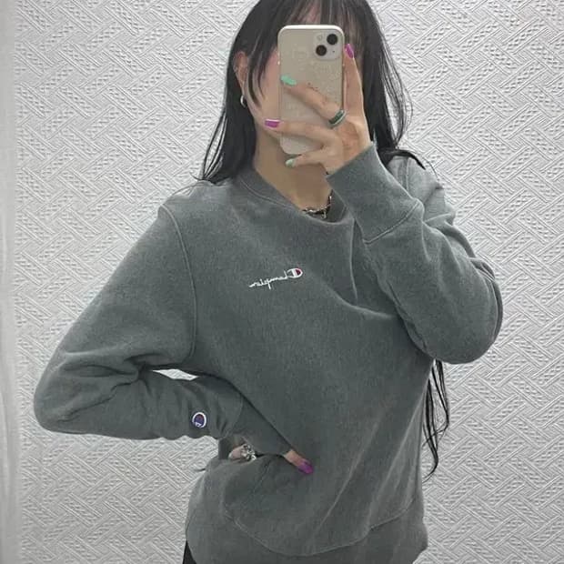 챔피온 리버스위브 모던 베이직 기모 맨투맨 M C07390