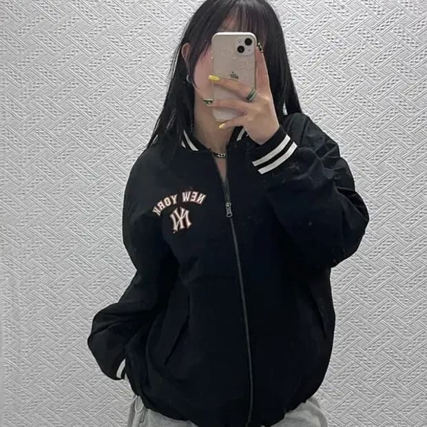 MLB 뉴욕양키스 올드스쿨 빈티지 프린팅 바시티 자켓 S C07418