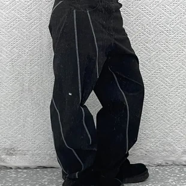 노메뉴얼 스트릿 힙합 스티치 디테일 바지 M C07427