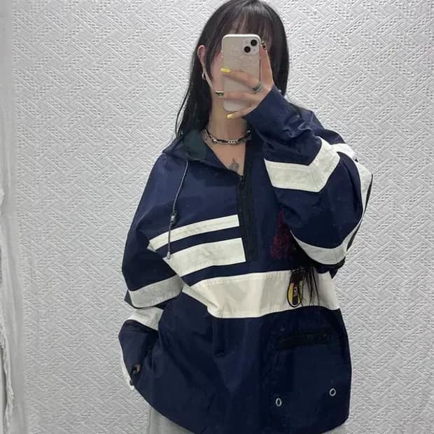 챕스 랄프로렌 올드스쿨 레트로 오버핏 바람막이 아노락 L C07410