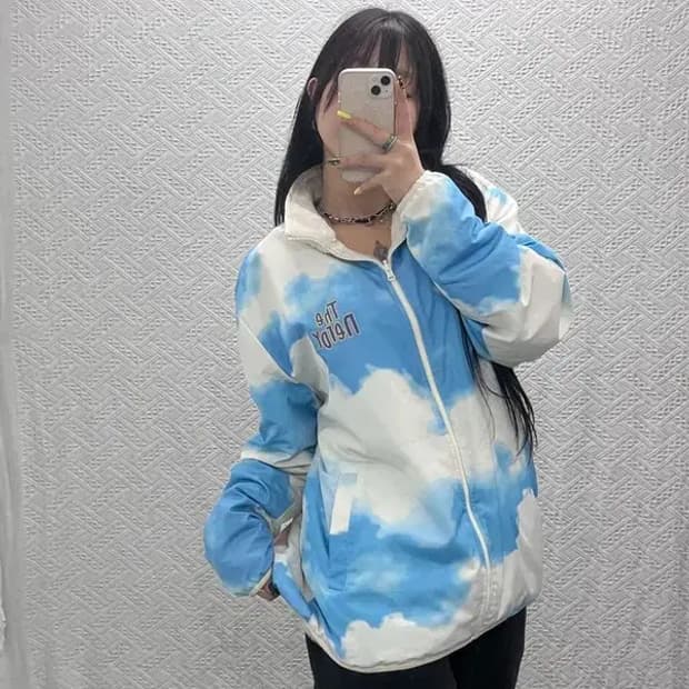 널디 레인보우 스카이 리버시블 양면 양털 후리스 110 C07447