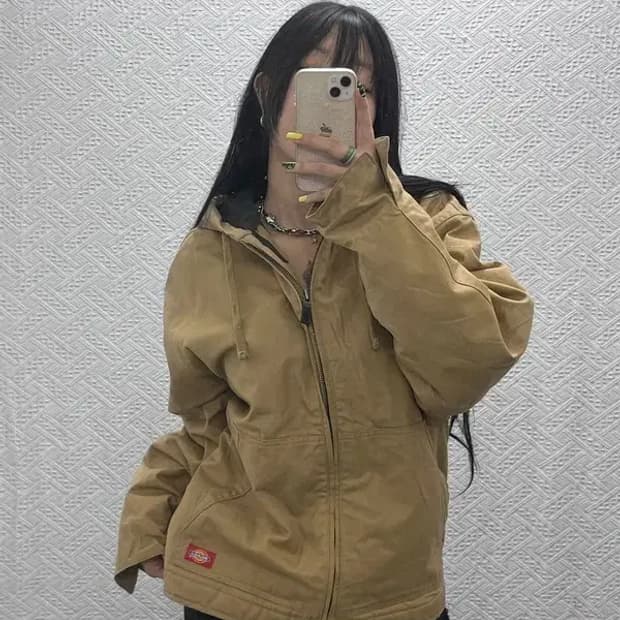 디키즈 덕액티브 빈티지 트러커 워크 후드 자켓 L C07456
