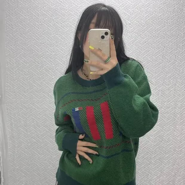 아디다스 90s 제우교역 울 니트 스웨터 100 C06127