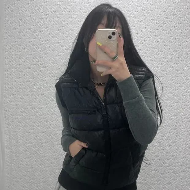 아디다스 빈티지 레트로 블랙퍼플 패딩 조끼 95 C07523