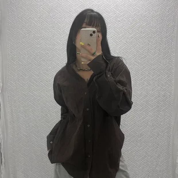 버버리 올드빈티지 로고스트라이프 컨트리 셔츠 XL C07530