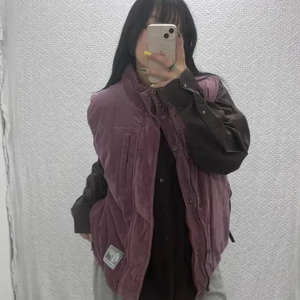 디스이즈네버댓X그레이트풀데드 히피 리버시블 패딩 조끼 110 C07529