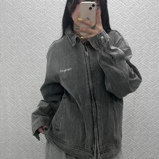 마하그리드 올드스쿨 빈티지 트러커 데님 자켓 L C07535