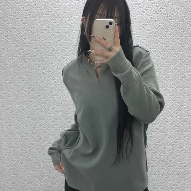 솔리드옴므 한섬 브이넥 울캐시미어 펠트 니트 105 C07613