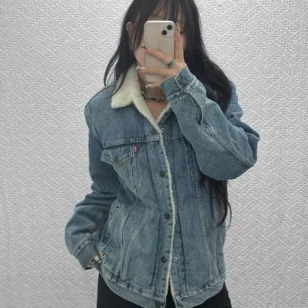 리바이스 양털 쉐르파 트러커 빈티지 데님자켓 M C07638