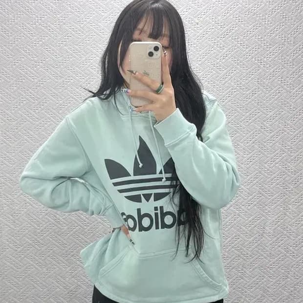 아디다스 올드스쿨 빈티지 메로나민트 후드티 M C07653