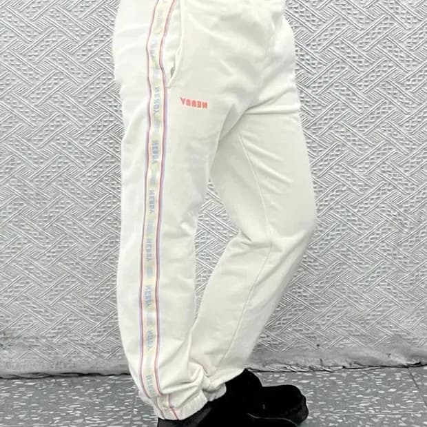 널디 빈티지 사이드로고 크림 스웻팬츠 XS C07669