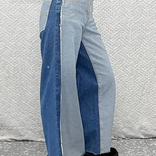 리바이스 94 배기 와이드 레그 배색 데님팬츠 25인치 C07716