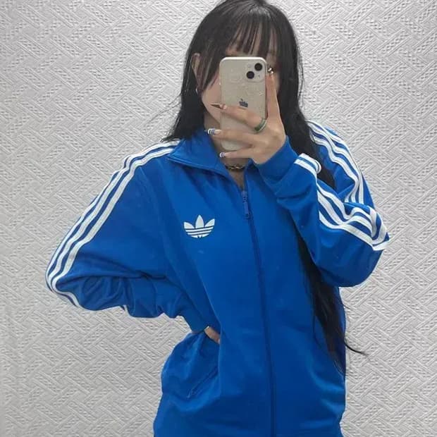 아디다스 파이어버드 흰파 져지 집업 100 C07681